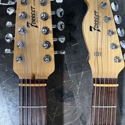 Forrest Double Neck Electric 12/6 with B bender 6/12 2000 Paisley Blue with case! image 12