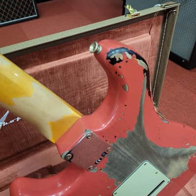 Fender Custom Shop Michael Landau '63 Stratocaster Relic 2013 - Present - Fiesta Red over 3-Color Sunburst image 9
