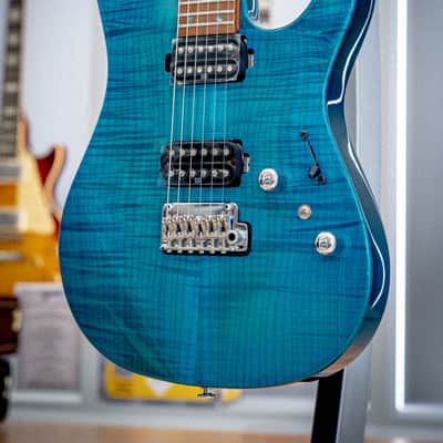 Ibanez MM1-TAB Martin Miller Signature with Roasted Maple Neck 2010s - Transparent Aqua Blue image 5