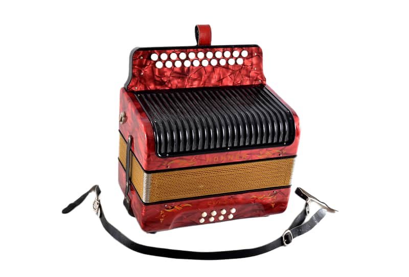 Excellent, German Made, Vintage, Top Quality, Diatonic Button Accordion Hohner Corso 8 Bass - 3 voice in G/C (Sol-Do) 21x8 buttons image 1