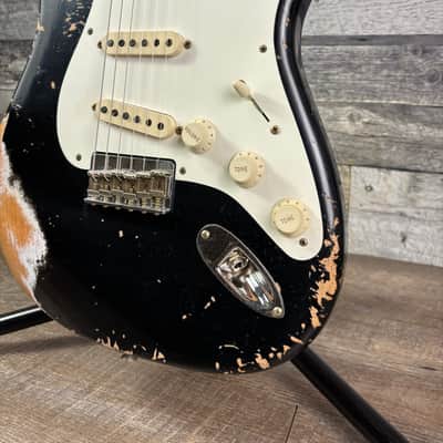 Fender Custom Shop 1956 Hardtail Stratocaster Heavy Relic, Black image 6