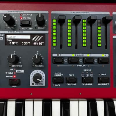 Nord Wave 2 61-Key 48-Voice Polyphonic Synthesizer 2013 - 2022 - Red image 7