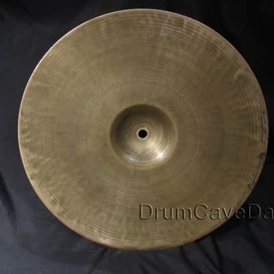15" VINTAGE 1950s ZILDJIAN HI HAT CYMBAL image 2