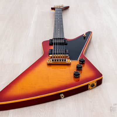 1983 Gibson Explorer E2 CMT Vintage Guitar Cherry Sunburst Flame Top w/ Dirty Fingers, Hangtags & Case image 11