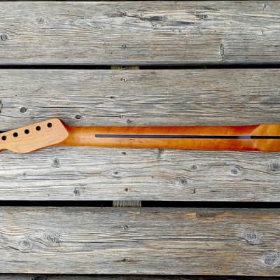Telecaster neck roasted flamed maple image 3
