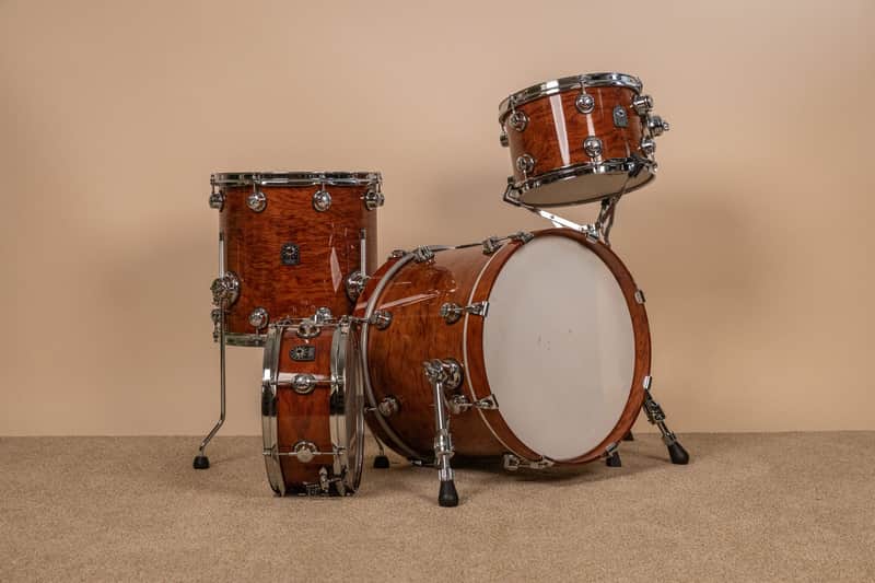 Natal Natural Bubinga Bop Drum Set 14x18 8x12 14x14 and 5x13 image 1