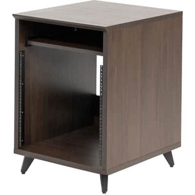Gator Elite Furniture Series 10U Studio Rack Table in Dark Walnut Finish GELITEDESKRK-BRN image 4