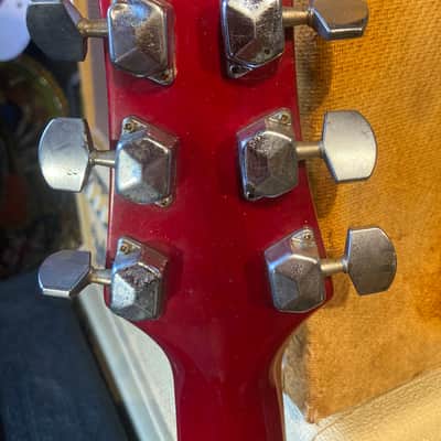 Cort CR-100 MIK Lefty Singlecut 1990s? - Cherry 🍒 Sunburst image 6