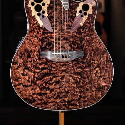 2020s Ovation CE48P-TGE Elite Plus Celebrity Exotic Super Shallow dark tiger eye image 1