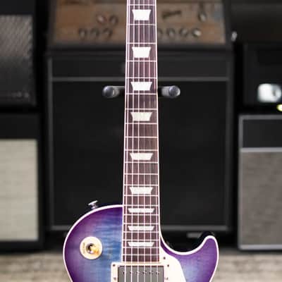 Gibson Les Paul Standard 50s Figured Top Electric Guitar - Blueberry Burst with Hardshell Case image 5