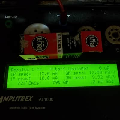 Amperex 6922 AT1000 TESTED Vacuum Tube Gold Pins USA E88CC dual triode 1960-1969 image 2
