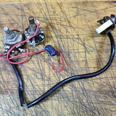 Vintage RARE 1952 Harmony H51 Wiring Harness Solid Shaft Pots Cap Input Jack Espanada Luthier Guitar Parts image 1