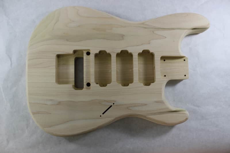 Unfinished Poplar HHH guitar body - fits Fender Strat Stratocaster neck Floyd Rose J940 image 1