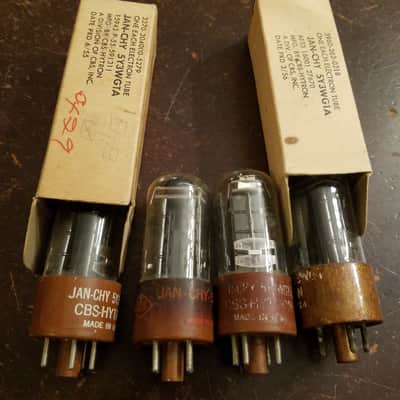CBS ONE (1) JAN-CHY-5Y3WGTA rectifier tNOS AT1000 TESTED Vacuum Tube brown base balanced premium triple mica rugged 5Y3 military 1956-1958 image 1