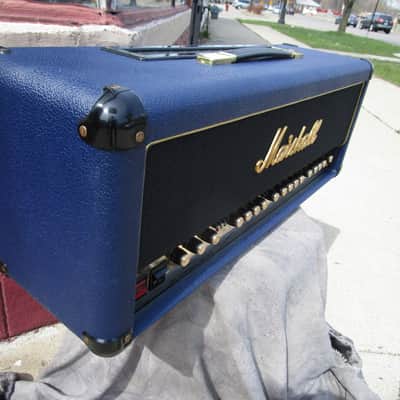Marshall 1962-1992 30th 6100LE Anniversary BLUE 100 watt FULL Stack near Mint w/ original shipping image 9