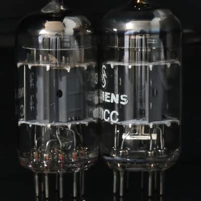 2x1960's Siemens E83CC/12AX7 Ring Getter Made in Germany Amplitrex Tested Tube image 4