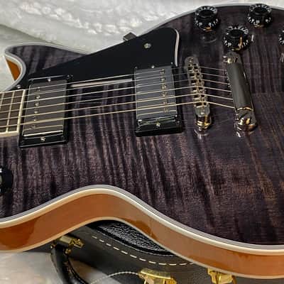 NEW! Gibson Dealer Select Custom Shop Les Paul Custom AAA Figured Flame Top - Transparent Black / Natural Back - Authorized Dealer - WOW! WOW! WOW! 8.9 lbs - G05989 image 9