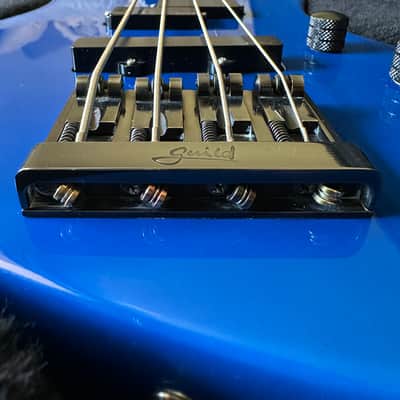 1986 Guild Pilot Bass Guitar SB-604 Blue Active EMGS W/OHSC image 6