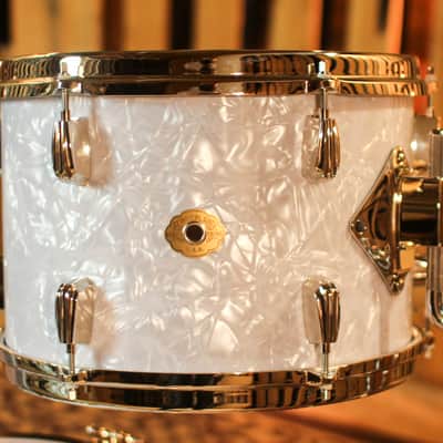 Slingerland Radio King White Marine Pearl Drum Set - 14x22, 9x13, 16x16 image 4