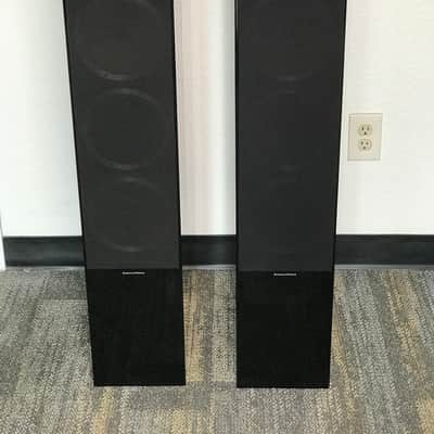 B&W Bowers and Wilkins CM9 Floor standing Speakers Piano Black Pair image 2