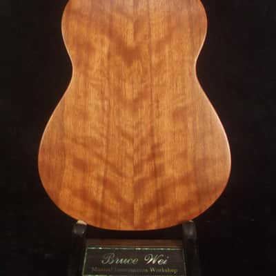 Handmade Concert Ukulele, Solid Taiwania, Pommele, TAIWAN Map, Soft-bag, Bruce Wei UG15-2875 image 6