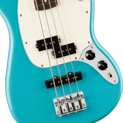Fender Player II Mustang Bass PJ Rosewood FB Aquatone Blue image 3