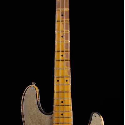 Nash PB/J 55 2025 - Super Heavy Relic 4 String Bass in 3 Burst Nitro! Maple on Maple, Ash Body, Nash Alligator Case, Lollar Hand Wound Pickups!  Boutique Spoiled. image 4