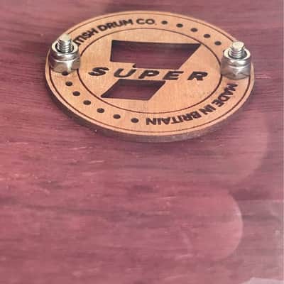 British Drum Company Super 7, 13" x 7" Snare Drum 2020 - Handcrafted from sumptuous Purpleheart veneers with an outer finished in high-gloss lacquered Fiddleback Sycamore image 6