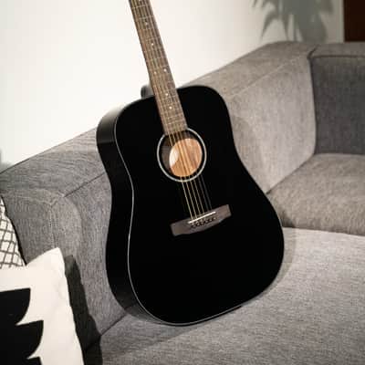Cort Earth Series 60 Dreadnought Acoustic Guitar - Black Gloss image 12