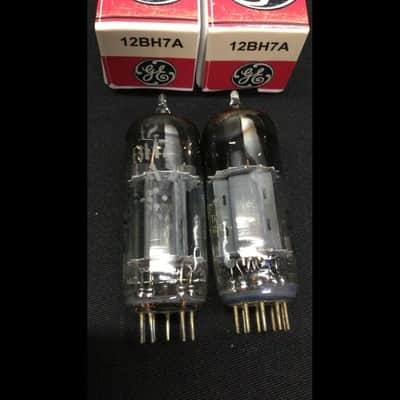 MATCHED PAIR GE 12BH7A D Getter Vintage Audio VACUUM TUBES Tested 10.9814 image 2