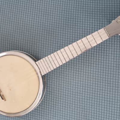 Vintage 1950s Dixie Ludwig Banjo-Lele Banjo Ukulele Very Rare All Metal Chrome Patent Pending Made In USA Banjolele image 2