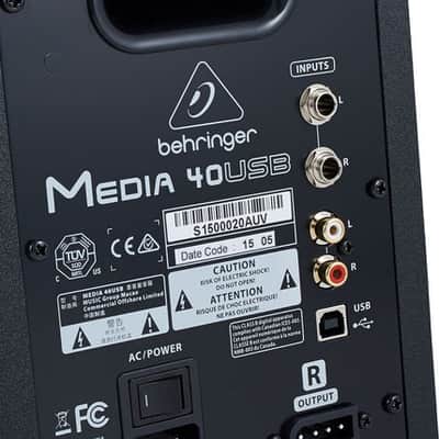 Behringer Media 40USB 2-Way Active Monitor Set with USB Port image 8