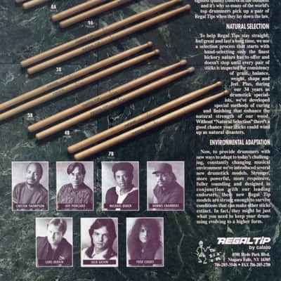 Regal Tip Very Rare and Collectable Dennis Chambers signature drum sticks 1989-1994 - Classic hickory image 8