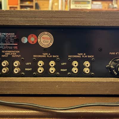 Pioneer SR-202W Reverb Amplifier 1971 - 1977 - Silver with Wood Sides image 3