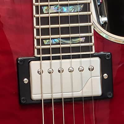 ​ESP LTD EC-1000 Deluxe - See Thru Black Cherry (Upgraded Fishman Fluence Classics) image 7