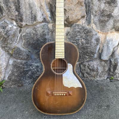 Stella Parlor Guitar 1930’s Sunburst video demo image 1