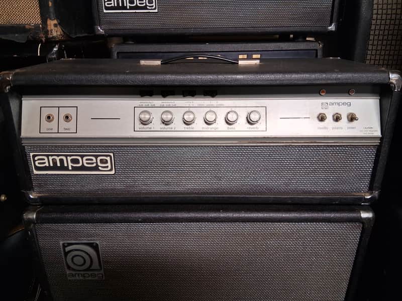 1970s Ampeg V-4 100-Watt Guitar Head with Reverb Serviced Vintage Tubes image 1