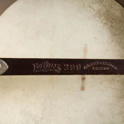 Bay State  Model 299 Piccolo Banjo,  c. 1895, black gig bag case. image 11