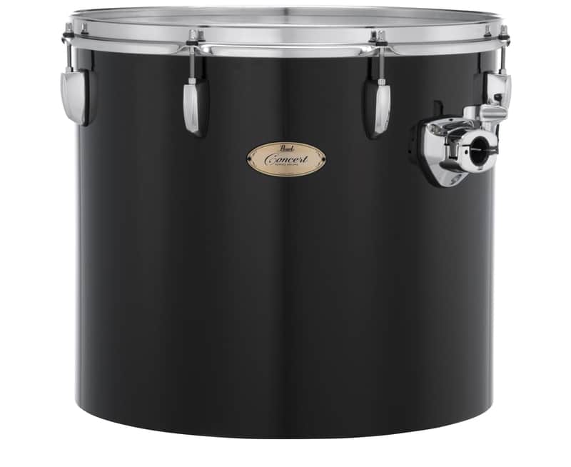 Pearl 16"x14" Concert Gabon Mahogany Single Head Tom W/bt3 & 7/8" Receiver, Midnight Black (PTE16/C46) image 1