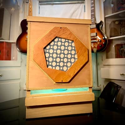 Rotary Connection 1x15 mcm guitar speaker semi open cab. Lights Up! Vintage CTS 8 ohm speaker. Real Hardwood. 2026 - Blonde/wood image 6