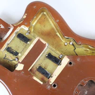 1963 Vintage Fender Jazzmaster BODY ~Lightweight 4.5lbs~ Killer RELIC Brown Refin USA 1960s Pre-CBS L-Series image 9