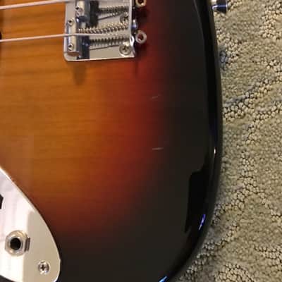 Lefty Fender Vintage Jazz JB62  3 Tone Sunburst image 4