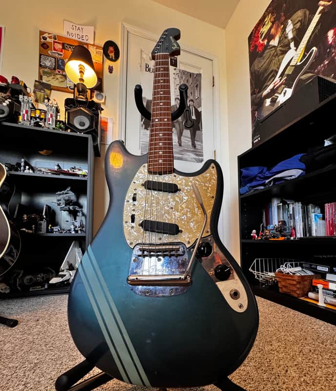 Fender Mustang 1969 Competition Burgundy (Blue) image 1