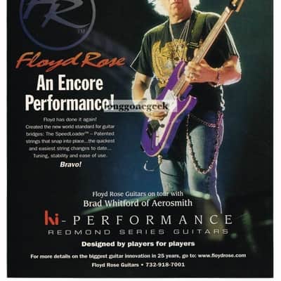 Brad Whitford's Aerosmith, Floyd Rose Redmond Series Guitar (#52) Signed, Authenticated image 4