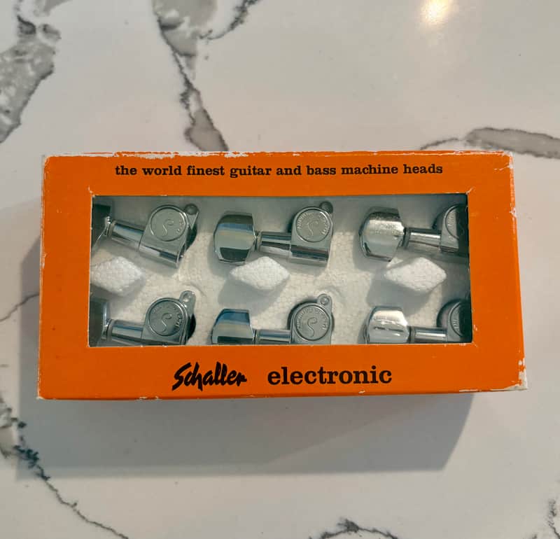 Schaller M6 Mini 6-In-Line Chrome Tuners Machine Heads Made in Germany w/ Box image 1