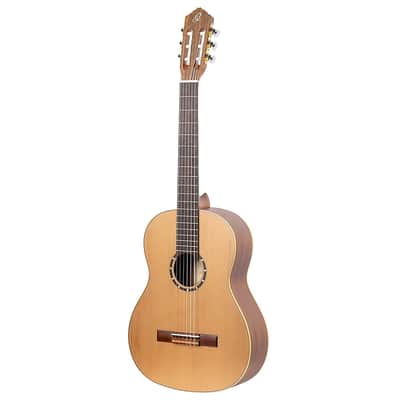 Ortega R131L Family Series Pro Solid Cedar Top Mahogany Neck Nylon 6-String Classical Acoustic Guitar w/Gig Bag For Left Handed Player image 5