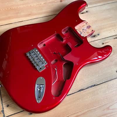 Squier Standard Stratocaster Guitar Body + Tremolo 2000 China Roadworn image 2