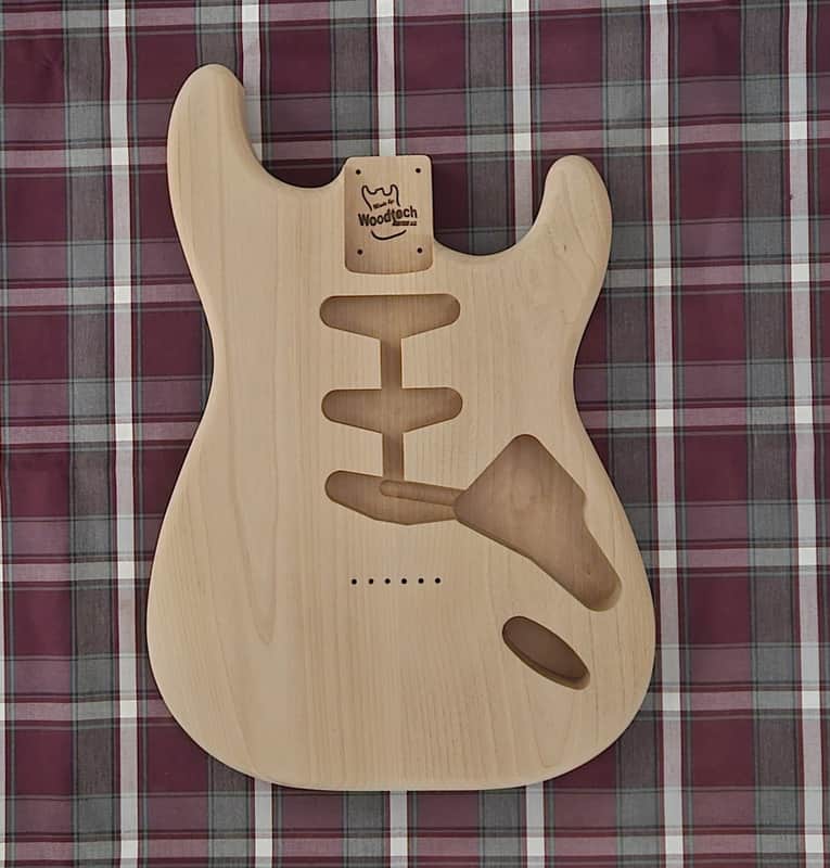 Woodtech Routing - 2 pc. Alder Hardtail Stratocaster Body - Unfinished image 1