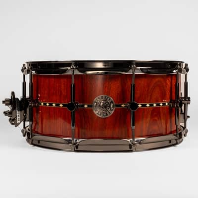 Old Star Drum Co. Bloodwood w/Inlay Stave Snare 2023 - High Gloss image 1