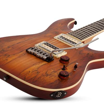 Schecter C-1 Exotic Spalted Maple Satin Natural Vintage Burst image 2